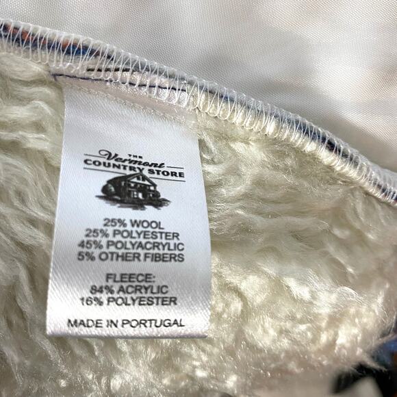 VTG Ellen Ortan Wool Blend Jacket Women M Blue Plaid Sherpa Lined Zip Lumberjack - Picture 7 of 9